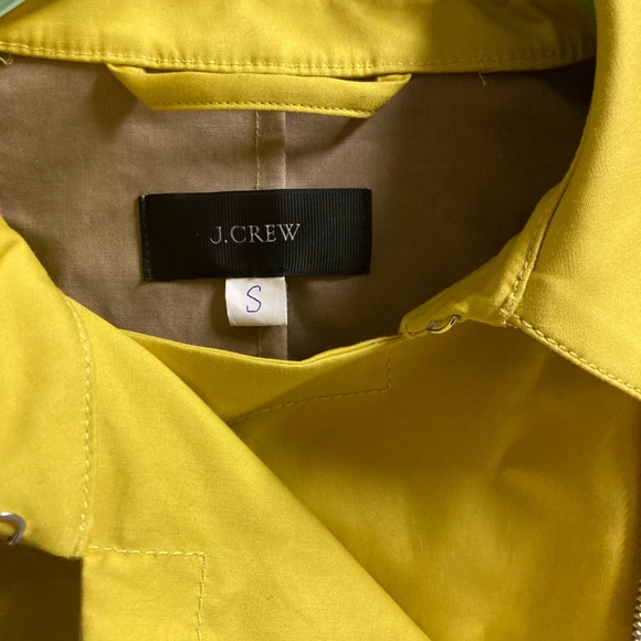 COPY - Yellow lined J. Crew raincoat, size small - Picture 4 of 12
